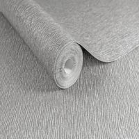 Boutique Shimmer Silver Textured Plain Luxury Wallpaper