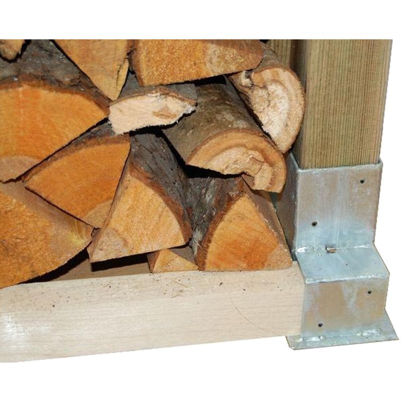 Stapelhilfe 2er-Set Holzstapelhalter Holzstapelhilfe für Kaminholz pro.tec 