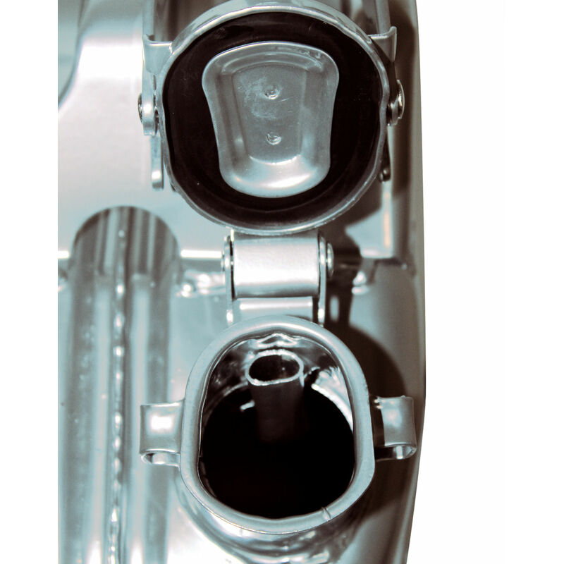 3x Metallkanister 20l Benzinkanister + Ausgießer flexibel silber chrom Optik