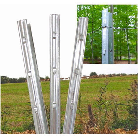 Z-Profil Zaunpfosten 215 cm verzinkt 50x Zaunpfähle inkl. Haken Forstprofil (1/3)