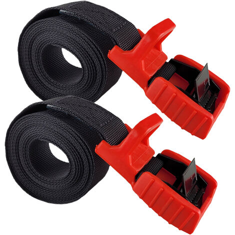 2x Spanngurt Zurrgurt Klemmschloss mit Gummischutzkappe1 tlg 2 m x 2,5 cm 500 kg