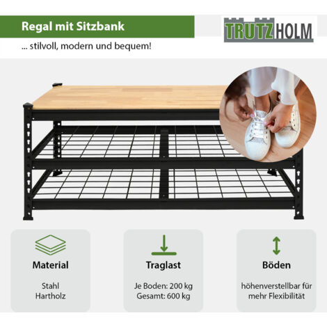 FAVOOSTY Schuhregal 3-stöckig – Metall, 70x58x27 Cm, Bis Zu 20 Paar, Für Flur & Garderobe