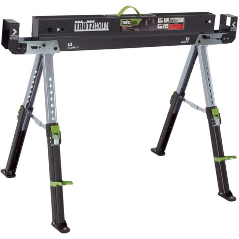Sägebock 2.0 DELUXE 9-fach höhenverstellbar Klappbock aus Stahl Traglast 650 kg Arbeitsbock Werkbock
