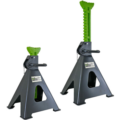 HUMBERG Unterstellböcke 2er Set - Verstellbare Auto Arbeitsböcke Bis 3t Tragkraft, Höhe 260-400mm, Edelstahl