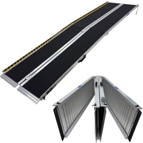 TRUTZHOLM Rollstuhlrampe Alu 2-fach klappbar 305 cm Traglast 272 kg Antirutsch beschichtet