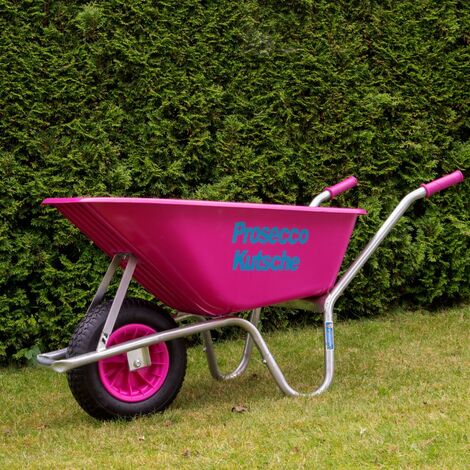 Schubkarre Proseccokutsche PP 100 L 250 kg Gartenschubkarre Schiebkarre pink