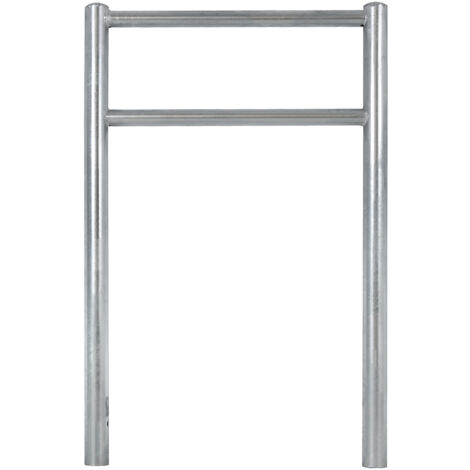 Fahrradanlehnbügel mit Knieholm 115x75 cm Stahl feuerverzinkt Ø 60 mm zum Einbetonieren Typ H (1/5)