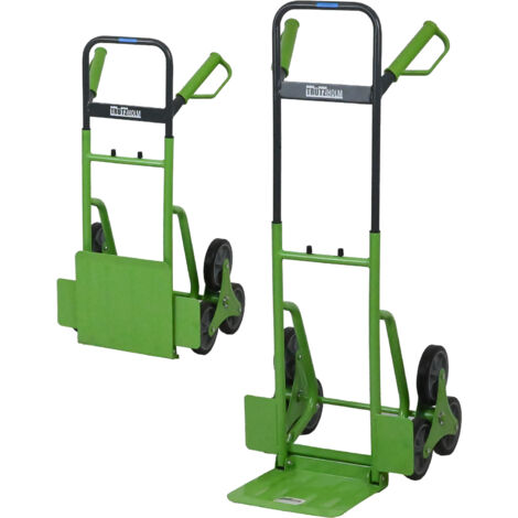 Treppenkarre klappbar große Ladefläche 120 kg Traglast 113 cm hoch Stahl Treppensteiger Sackkarre