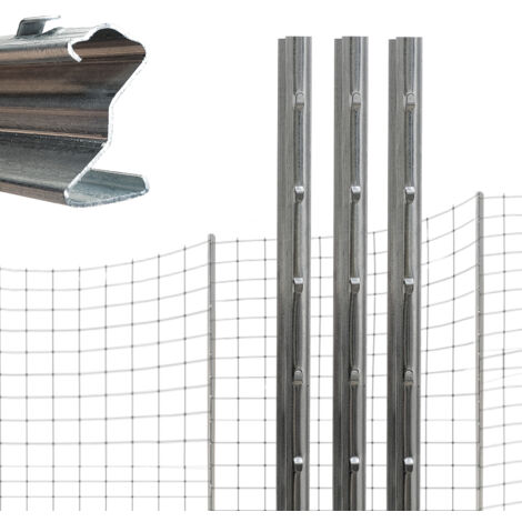 Z-Profil Zaunpfosten 230 cm feuerverzinkt 30x Zaunpfähle 1,5 mm Stärke gestanzte Haken Forstprofil (1/5)
