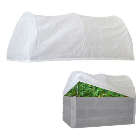 Hochbeetabdeckung 120 x 80 cm Bogenabdeckung mit Vlies Frühbeetabdeckung