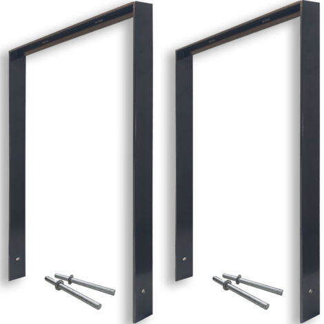 2 x Fahrradanlehnbügel 116,5 x 77 cm Flachstahl 13 mm Anthrazit Einbetonieren Fahrradständer Parker Typ U (1/5)