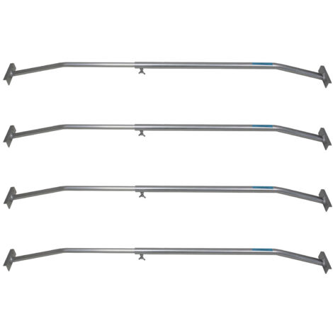4x Alu-Bügel XL verstellbar 1320 - 2100mm für Anhänger Flach-Planen Planenstütze