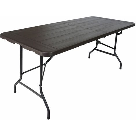 Buffettisch Klapptisch 180 x 75 cm Holzoptik klappbar Kunststoff