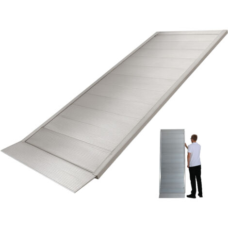 TRUTZHOLM 1x Eventrampe 214 cm Traglast 600kg Alu grau geriffelt Rampe Auffahrrampe Verladerampe