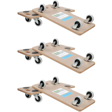6er Set Transportroller SOFT WHEEL indoor MDF 200 kg Möbelroller (1/5)