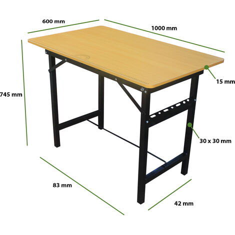 Werktisch100x60x74,5cm Tragkraft 150 kg klappbar Werkbank Arbeitstisch Werkstatttisch