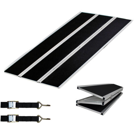 DREIBREIT by TRUTZHOLM 3-fach Auffahrrampe klappbar 175cm Tragkraft 1020kg Alu grau schwarz beschichtet Verladerampe Rampe
