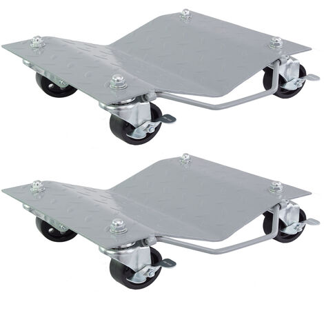 Rangierhilfe für PKW 2 Stück jeweils 680 kg Rangierroller V Form Schwenkgriff 360° drehbar