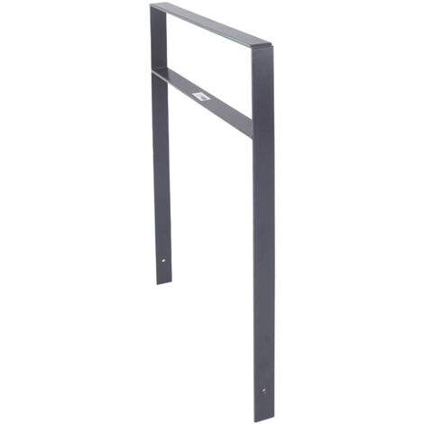 Fahrradanlehnbügel 114 x 77 cm Flachstahl 13 mm Anthrazit Einbetonieren Fahrradständer Parker Typ H