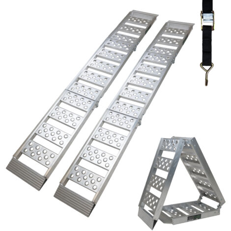Auffahrrampen ladeschienen und rampen aluminium faltbar 60 cm mit