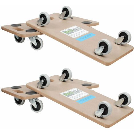 4er Set Transportroller SOFT WHEEL indoor MDF Platte 200 kg (1/5)