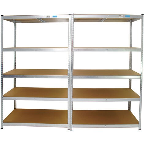 2er Set XXL Schwerlastregal 180x120x60 cm 875 kg Traglast Werkstattregal Lagerregal Weitspannregal