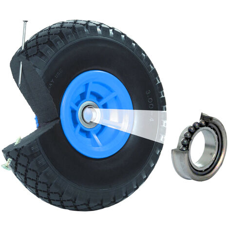 Sackkarrenrad Vollgummi 260x85 3.00-4 Nabenlänge 60 mm Ersatzrad Nabenversatz blau