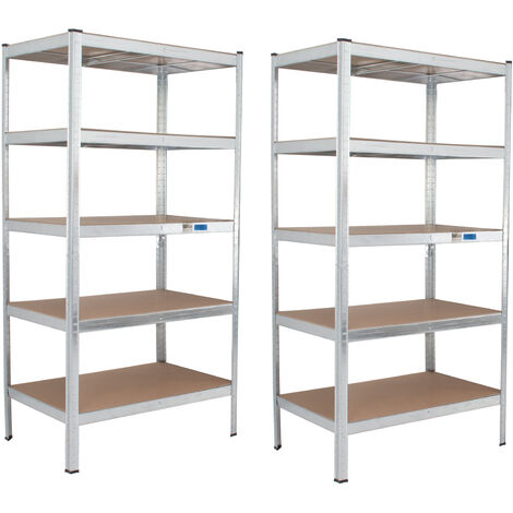2x Schwerlastregal 180x90x60cm Lagerregal Werkstattregal Weitspannregal Traglast je 875 kg (1/5)