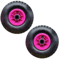 2x Sackkarrenrad 260x85 mm 3.00-4 Nabenlänge 75 mm Ersatzrad Bollerwagenrad 4 PR pink