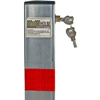 2 TrutzHolm® Absperrpfosten eckig Parkplatzsperre Sperrpfosten klappbar umlegbar 