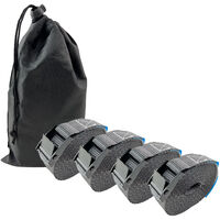 4x Profi Spanngurt mit Klemmschloss 1-tlg 2,5m 250 kg Traglast Anthrazit inkl. Tasche