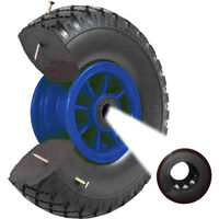 Sackkarrenrad Vollgummi 260 x 85 mm 3.00-4 75mm Nabenlänge PU Ersatzrad Bollerwagenrad