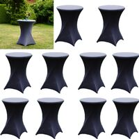 10er Set Stehtischhusse Stretch anthrazit Partytisch Bistrotisch 80cm
