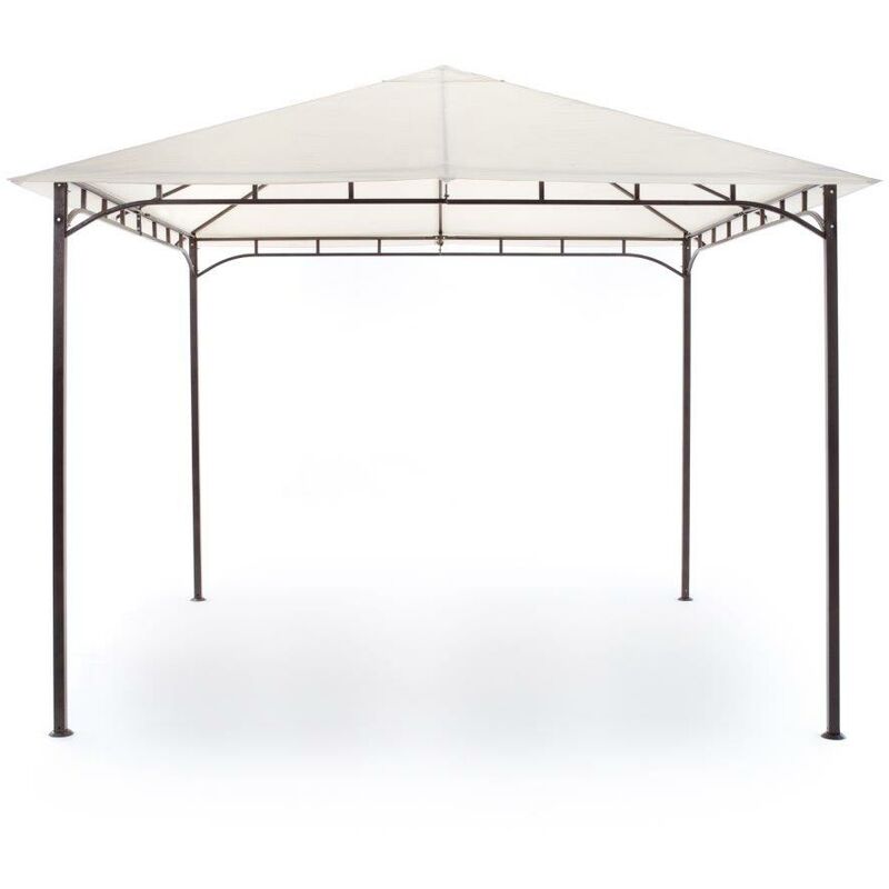 GAZEBO RODI MISURA 3X3 IN METALLO PALO 40X40 COLORE BEIGE M0462-29