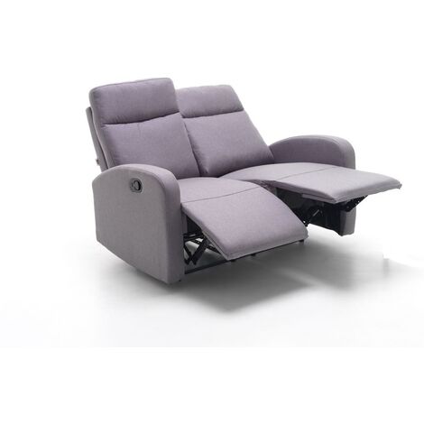 Divano SHELL 2 Posti in tessuto grigio mod. M0691-03 misura 132x93xH101 cm