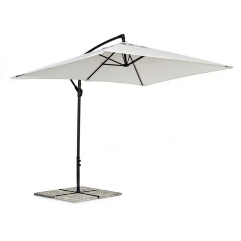 Ombrellone mod Viro 4x4 mt a braccio decentrato alluminio colore BEIGE M0469-21