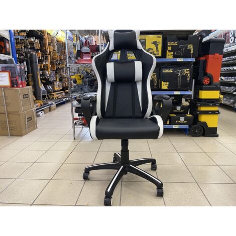 Poltrona Gaming Professional colore bianco ruote girevoli antiscivolo M0826-08 (1/5)