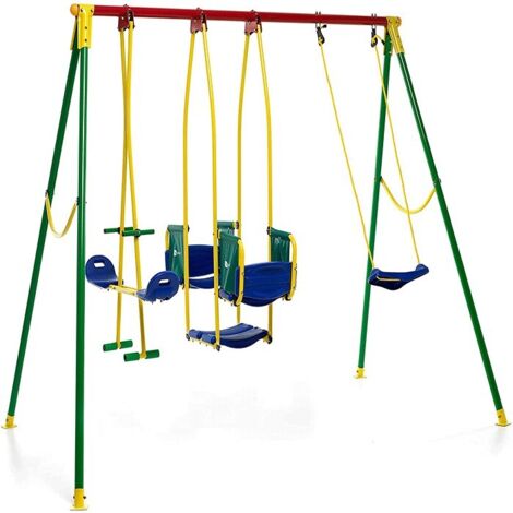 Altalena KIKO 5 Gioco Per Bimbi da 3 a 10 anni in metallo 294x166x200 cm