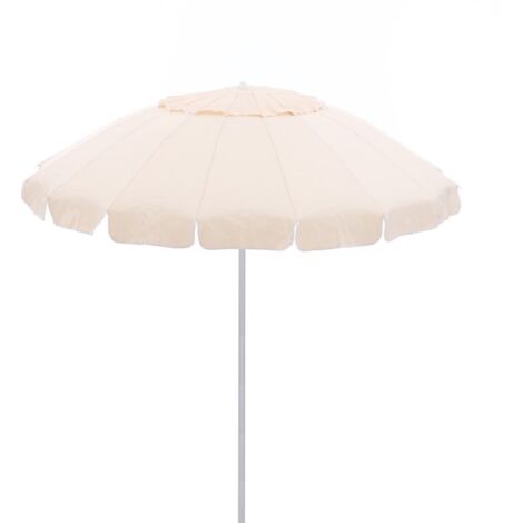 Ombrellone ALUSTAR diam 220 cm alluminio palo 32mm, 16 strecche fibra vetro ecru (1/3)