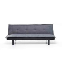 Divano Letto 3 Posti mod. Twist colore grigio in tessuto misura 184x75xH68 cm