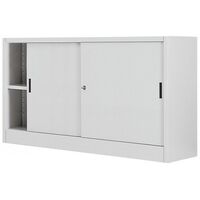 Armadio metallo ante scorrevoli sopralzo 180x45x90 H cm colore grigio