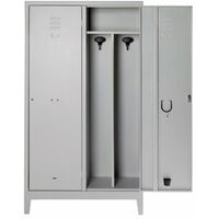 Armadio metallo spogliatoio sporco/pulito 80x40x180 cm