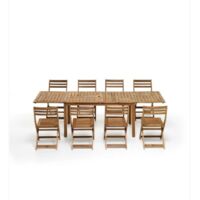 Tavolo Arleston Pranzo Allungabile legno Acacia 2 prolunghe 140/197/254x78 M0727