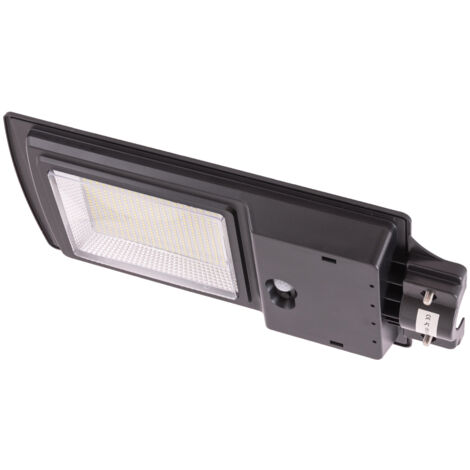 Greenice – Lampadaire LED 500W WRS02ECW – Éclairage solaire 6000ºK IP65 avec capteur de mouvement – Durée de vie 40 000H pour espaces extérieurs