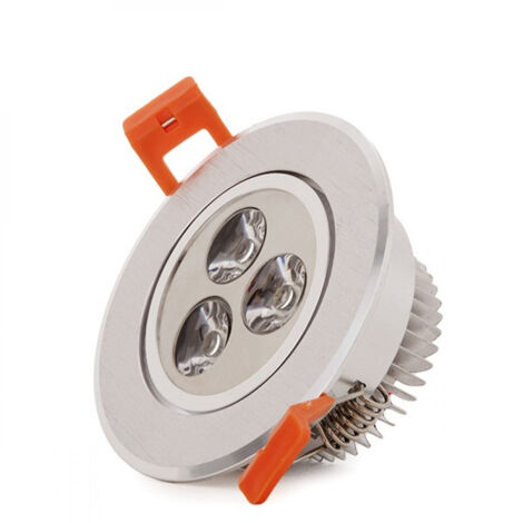 Greenice – Spot encastrable LED 3W HOLEDDOWN3WCW – 300Lm 6000ºK – Fixation plafond – 40 000H – Pour halls et couloirs