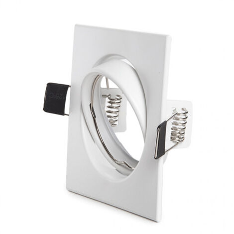 Bague Projecteur Downlight Inclinable Carré Aluminium Blanc83/83Mm (1/3)