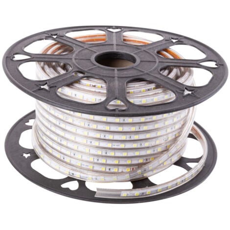 Bande de 60 LED/M 500W 42 000Lm 6000ºK SMD5050 220VAC IP65 x50M 40 000H  [HO-220-60-50M-CW]