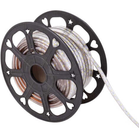 Bande de 60 LED/M 500W 42 000Lm 6000ºK SMD5050 220VAC IP65 x50M 40 000H  [HO-220-60-50M-CW]