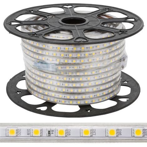 Bande de 60 LED/M 500W 42 000Lm 6000ºK SMD5050 220VAC IP65 x50M 40 000H  [HO-220-60-50M-CW]