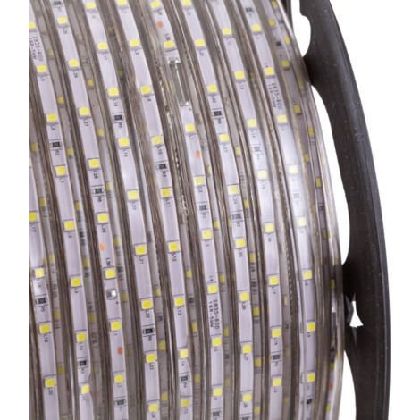 Bande de 60 LED/M 480W 24 000Lm 2700ºK SMD3528 220VAC IP65 x100M 40 000H  [HO-2203528-60-100MWW]